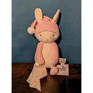 Bunnies by the Bay Sleepy Blossom Bunny with Blanky Soft Pink White Spring
